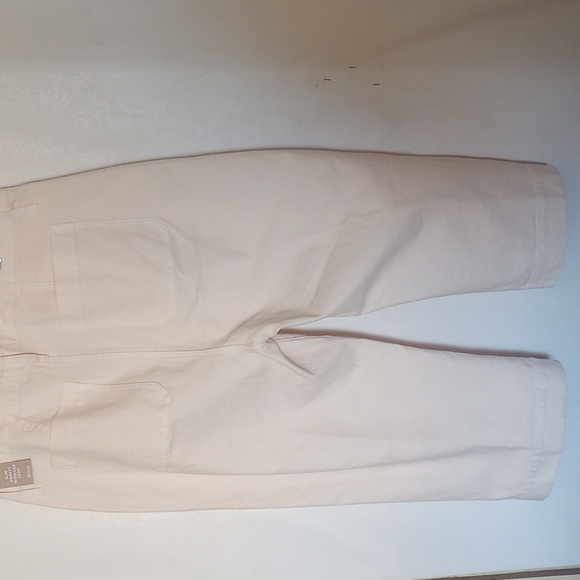 Madewell Slim Emmett Wide Leg Cropped Jeans Off White New - Picture 6 of 6